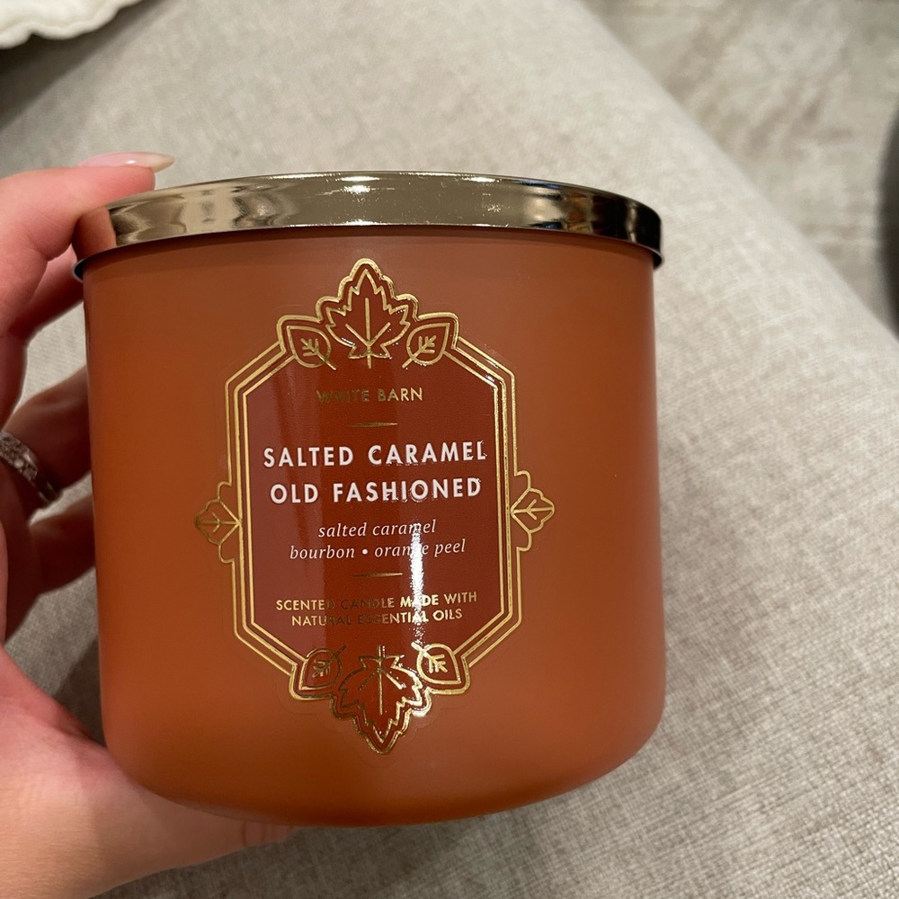 NEW salted caramel old fashioned 3 wick candle!